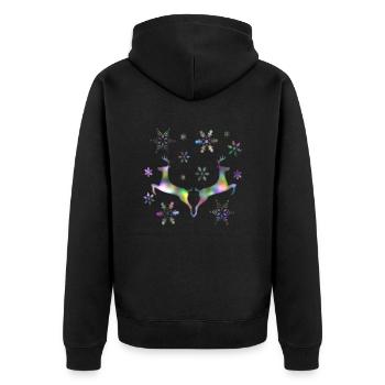 Noël des rennes - Veste à capuche bio Premium Unisexe - noir - Dos - Nico (187cm)