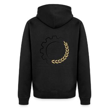 Entrepreneurs de logo - Veste à capuche bio Premium Unisexe - noir - Dos - Nico (187cm)