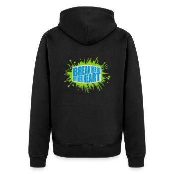 break her bed Quote - Unisex Premium Organic Zip Hoodie - black - Back - Nico (187cm)