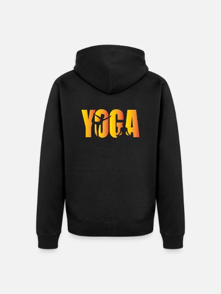 Yoga - Unisex Premium Organic Zip Hoodie - black