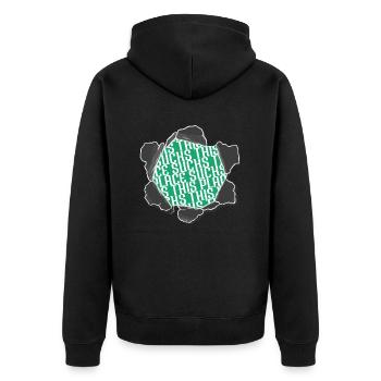 All Alien I Don't Speak Human Geek Birthday Present - Unisex Premium Organic Zip Hoodie - black - Back - Nico (187cm)