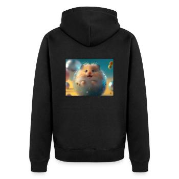 Trop trop mignon bébé hamster - Veste à capuche bio Premium Unisexe - noir - Dos - Nico (187cm)
