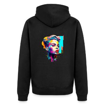 Pop art - Veste à capuche bio Premium Unisexe - noir - Dos - Nico (187cm)
