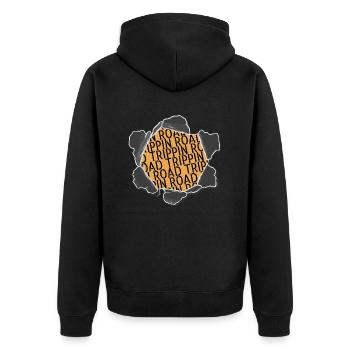 Joke Camping Quote Boy Scouts America - Unisex Premium Organic Zip Hoodie - black - Back - Nico (187cm)