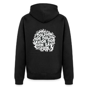 Bass Fishing Tshirts Boats Marine Life Biological - Unisex Premium Organic Zip Hoodie - black - Back - Nico (187cm)