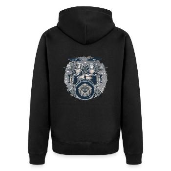 The battery - Unisex Premium Organic Zip Hoodie - black - Back - Nico (187cm)