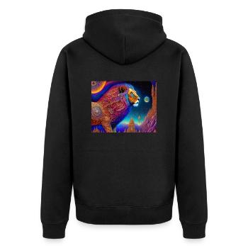Lion - Veste à capuche bio Premium Unisexe - noir - Dos - Nico (187cm)