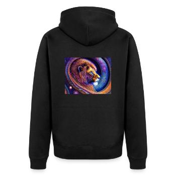 Lion - Veste à capuche bio Premium Unisexe - noir - Dos - Nico (187cm)