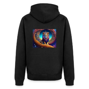 Lion - Veste à capuche bio Premium Unisexe - noir - Dos - Nico (187cm)