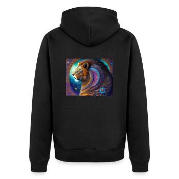 Lion - Veste à capuche bio Premium Unisexe - noir - Dos - Nico (187cm)