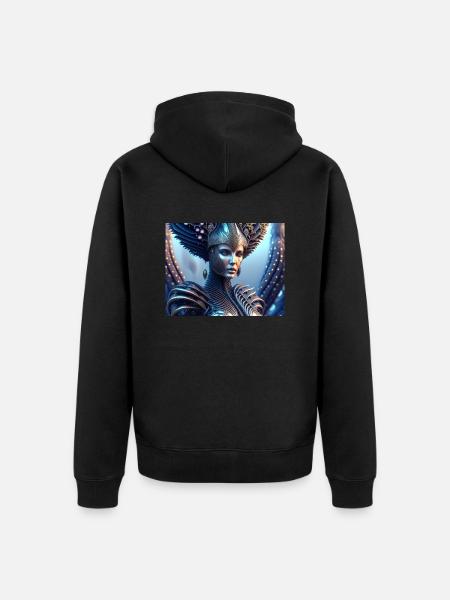 H.R. Giger Wife - Unisex Premium Organic Zip Hoodie - black