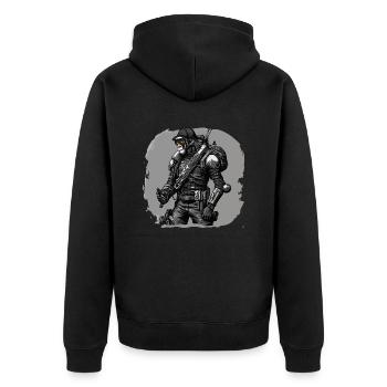 Singe rebelle - Veste à capuche bio Premium Unisexe - noir - Dos - Nico (187cm)