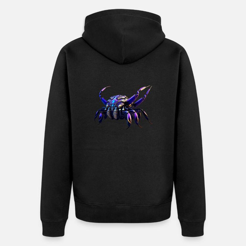 Crabe robot - Veste à capuche bio Premium Unisexe - noir