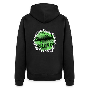 geschenkidee zitat hund humor chihuahua statement - Unisex Premium Bio Zip Hoodie - Schwarz - Hinten - Nico (187cm)