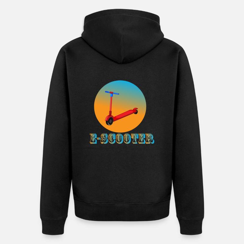 E-Scooter Roller Scooter - Veste à capuche bio Premium Unisexe - noir