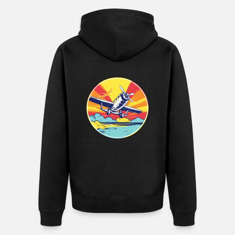 Avion de loisirs - Veste à capuche bio Premium Unisexe - noir