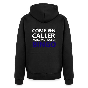 boardgame chess backgammon game night - Unisex Premium Bio Zip Hoodie - Schwarz - Hinten - Nico (187cm)