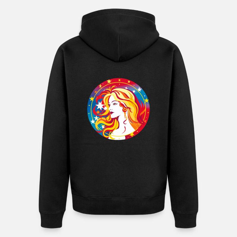 Signe de la vierge 1 - Veste à capuche bio Premium Unisexe - noir