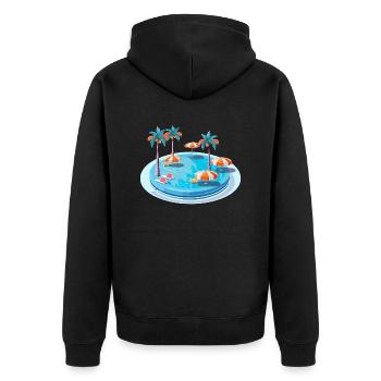 Une piscine de rêve - Veste à capuche bio Premium Unisexe - noir - Dos - Nico (187cm)