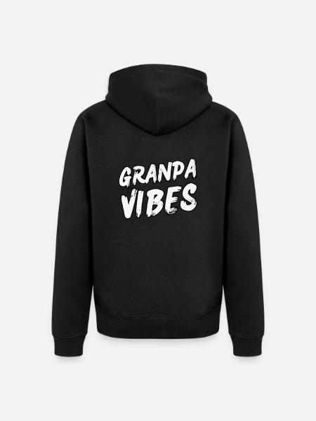 Grandpa vibes - Unisex Premium Organic Zip Hoodie - black