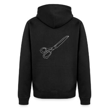Ciseaux Schneider fait à la main - Veste à capuche bio Premium Unisexe - noir - Dos - Nico (187cm)