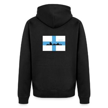 Marseille flag by French du Sud - Veste à capuche bio Premium Unisexe - noir - Dos - Nico (187cm)