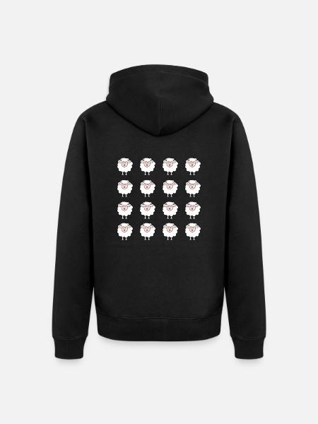 Mouton - Veste à capuche bio Premium Unisexe - noir
