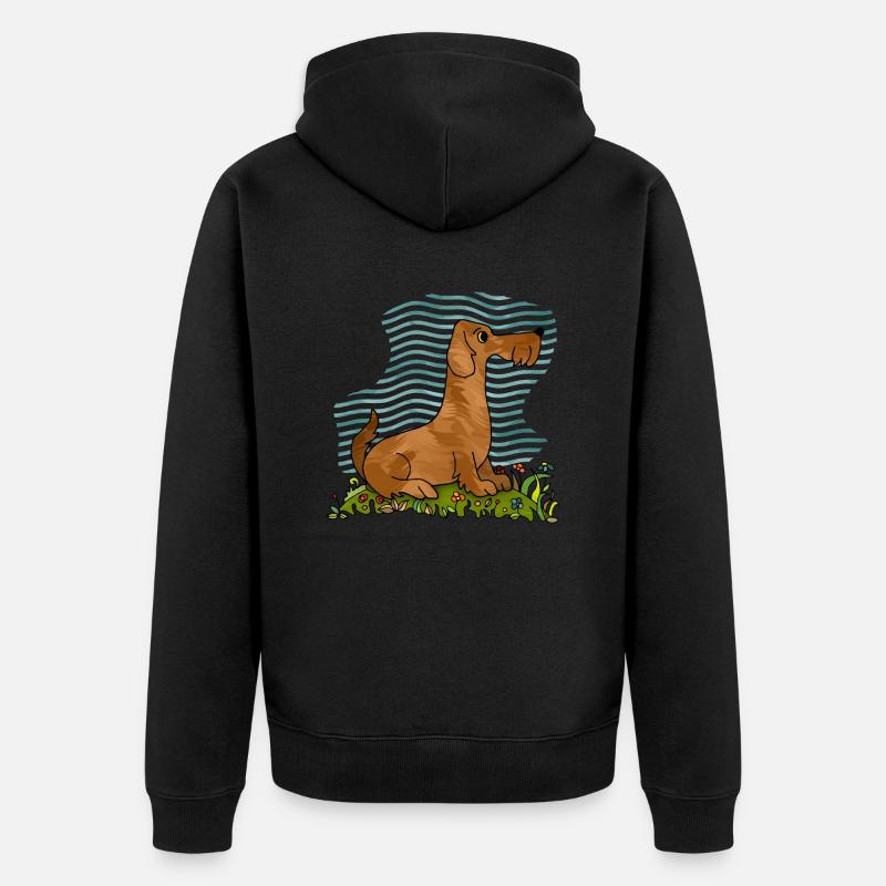 Chien - Veste à capuche bio Premium Unisexe - noir