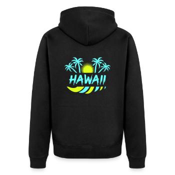 Hawaï - Veste à capuche bio Premium Unisexe - noir - Dos - Nico (187cm)