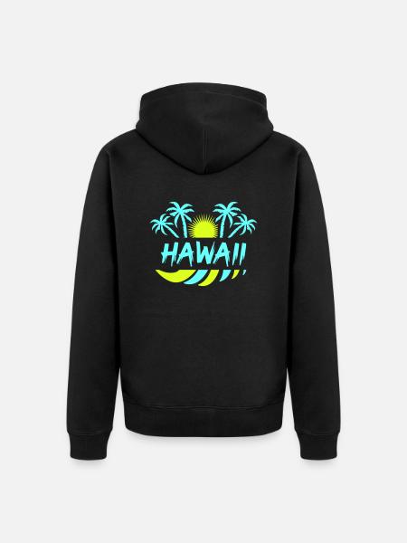Hawaï - Veste à capuche bio Premium Unisexe - noir