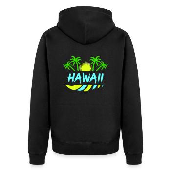Hawaï - Veste à capuche bio Premium Unisexe - noir - Dos - Nico (187cm)