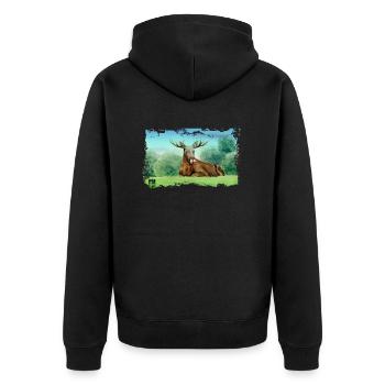 Sweden Sweden Scandinavia Nordic Viking Europe - Unisex Premium Organic Zip Hoodie - black - Back - Nico (187cm)