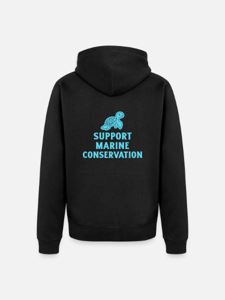 Marine Conservation. - Unisex Premium Organic Zip Hoodie - black