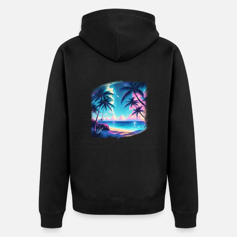 Beach Time - Veste à capuche bio Premium Unisexe - noir