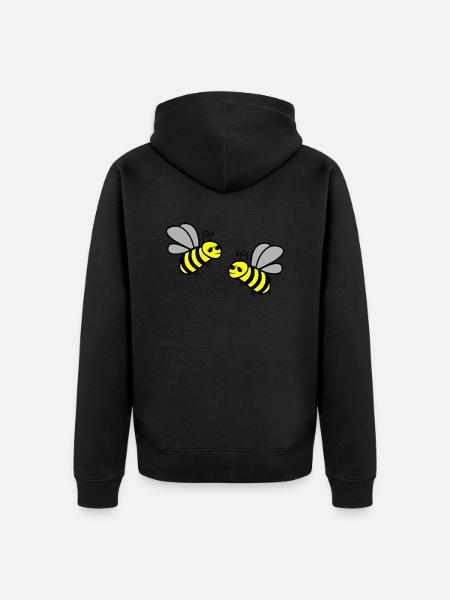 Bee Cool 2 - Unisex Premium Organic Zip Hoodie - black