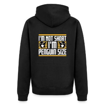 Je ne suis pas petit, je suis pingouin taille Dabbing Dab Dance - Veste à capuche bio Premium Unisexe - noir - Dos - Nico (187cm)