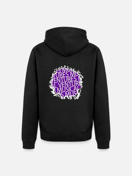funny sayings bold explorations - Unisex Premium Organic Zip Hoodie - black