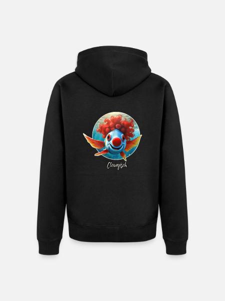 Pun ambiguous german expression - Clownfisch - Unisex Premium Organic Zip Hoodie - black