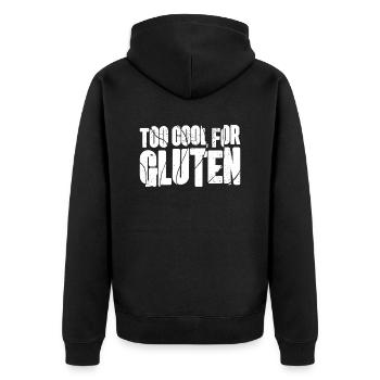 Trop cool pour le gluten - Funny Celiac Design - Veste à capuche bio Premium Unisexe - noir - Dos - Nico (187cm)