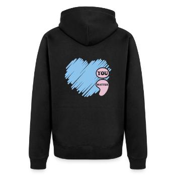 La santé mentale, ça compte - Maladie du cerveau humain - Veste à capuche bio Premium Unisexe - noir - Dos - Nico (187cm)