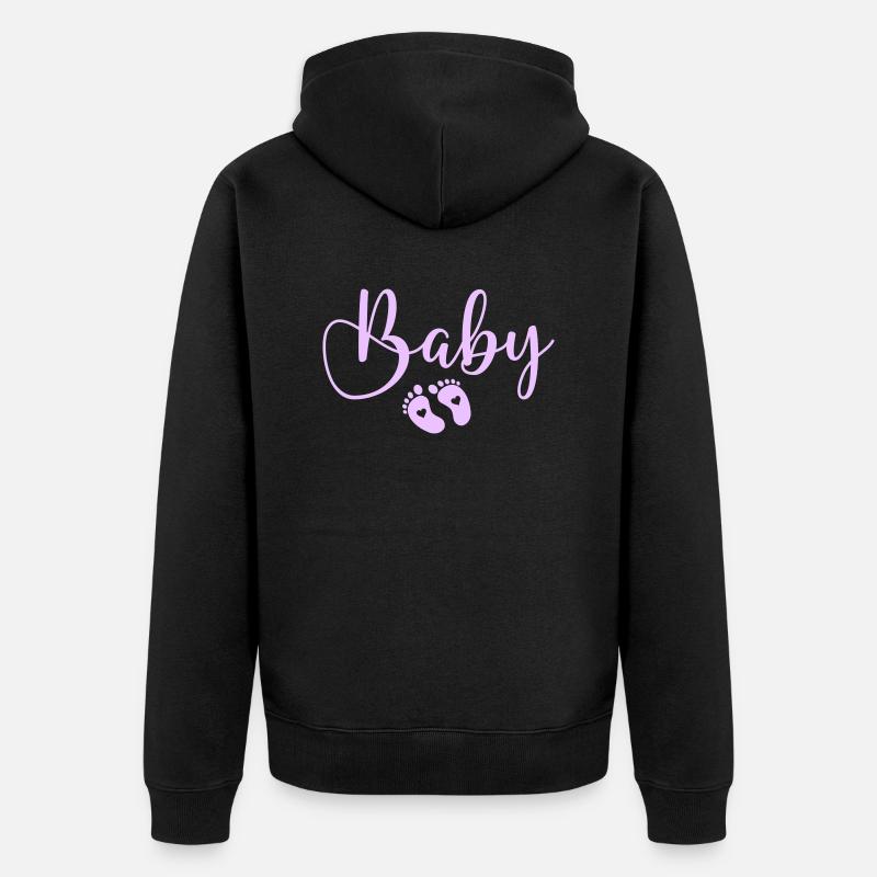 Bébé Pieds de bébé - Veste à capuche bio Premium Unisexe - noir