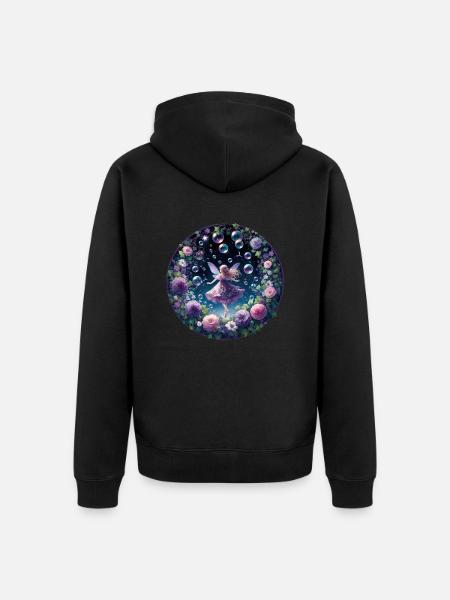 Fairy Spell - Unisex Premium Organic Zip Hoodie - black