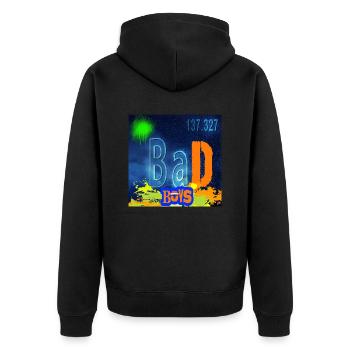 BAD BOYS - Unisex Premium Organic Zip Hoodie - black - Back - Nico (187cm)