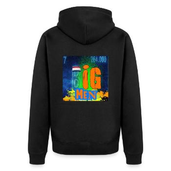 BIG MEN CHEMISTRY - Veste à capuche bio Premium Unisexe - noir - Dos - Nico (187cm)