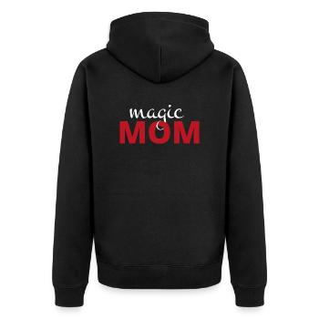 Celebrate Mother's Day with Love - Unisex Premium Organic Zip Hoodie - black - Back - Nico (187cm)