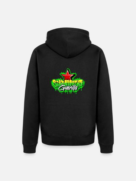 Silvaner Guerrilla Graffiti Style - Unisex Premium Organic Zip Hoodie - black