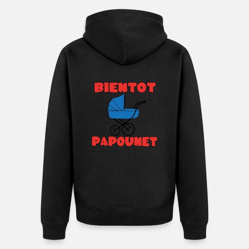 BALD DADDY - Unisex Premium Bio Zip Hoodie - Schwarz