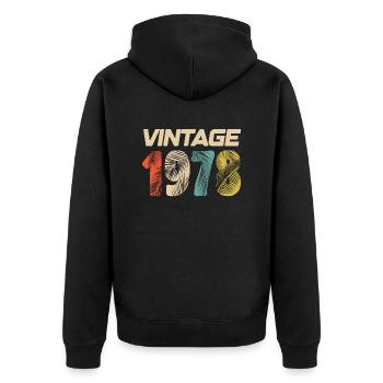 Vintage 1978 Retro - Best-seller - Veste à capuche bio Premium Unisexe - noir - Dos - Nico (187cm)