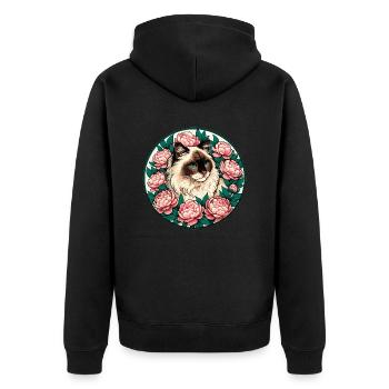 Chat de race Ragdoll - Veste à capuche bio Premium Unisexe - noir - Dos - Nico (187cm)