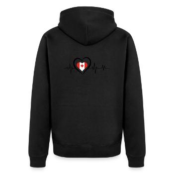 battement de cœur canada - Veste à capuche bio Premium Unisexe - noir - Dos - Nico (187cm)